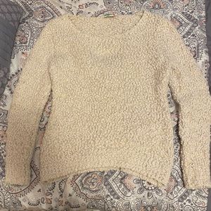 Cream Sherpa sweater